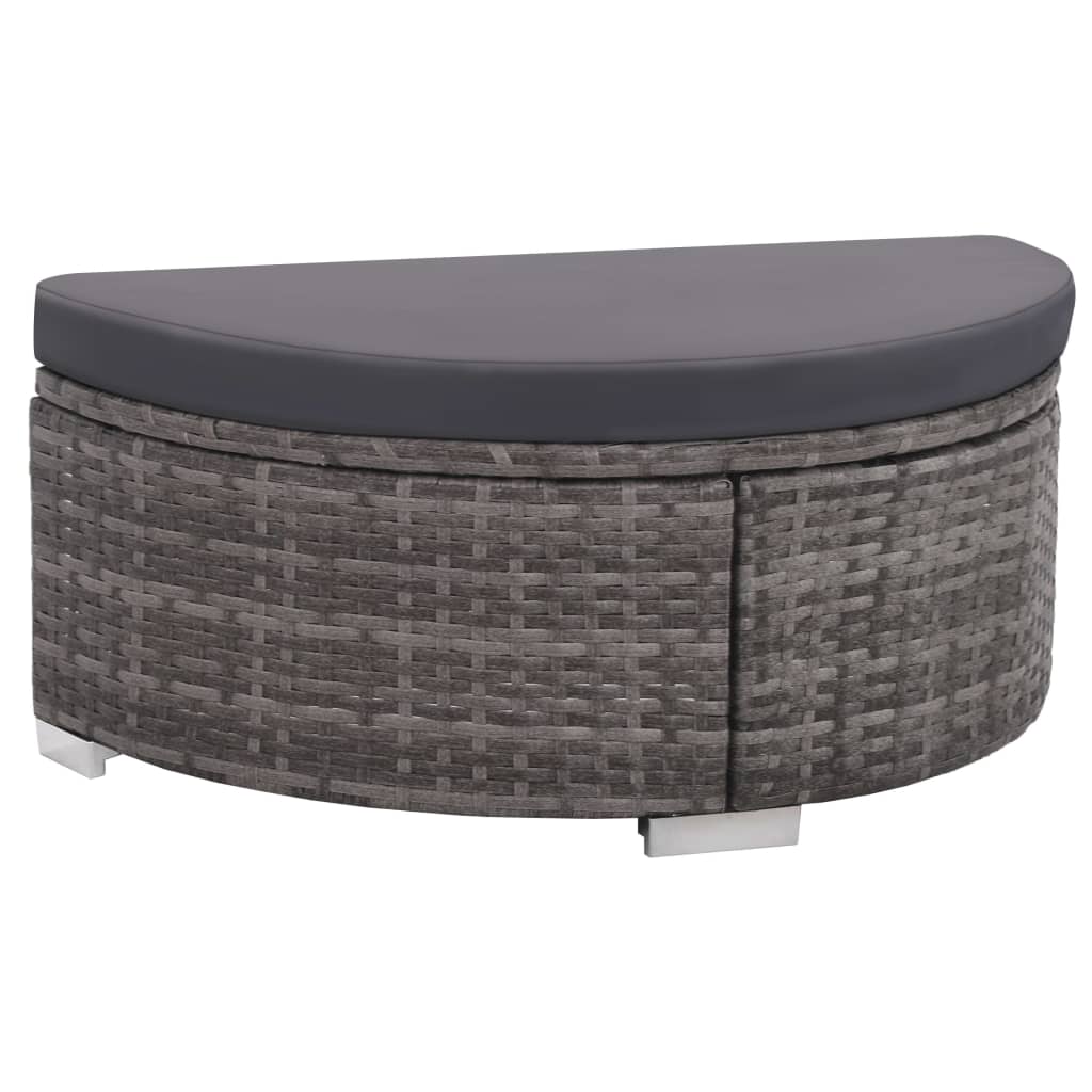 vidaXL 8-delige Loungeset met kussens poly rattan bruin
