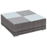 vidaXL 8-delige Loungeset met kussens poly rattan bruin