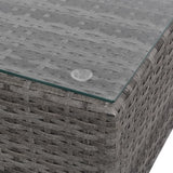 vidaXL 8-delige Loungeset met kussens poly rattan bruin