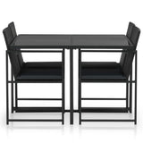 vidaXL 5-piece Garden Lounge Set with Cushions Poly Rattan Grey