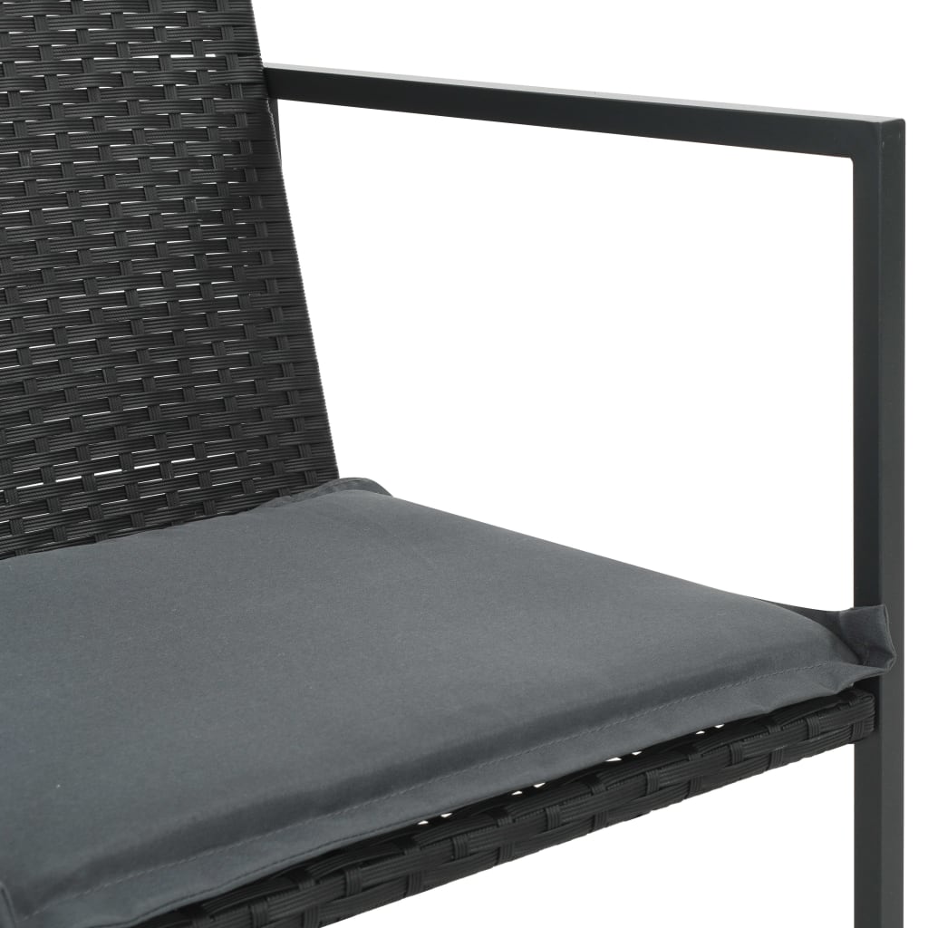vidaXL 5-piece Garden Lounge Set with Cushions Poly Rattan Grey
