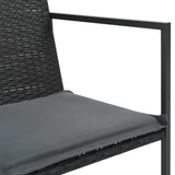 vidaXL 5-piece Garden Lounge Set with Cushions Poly Rattan Grey