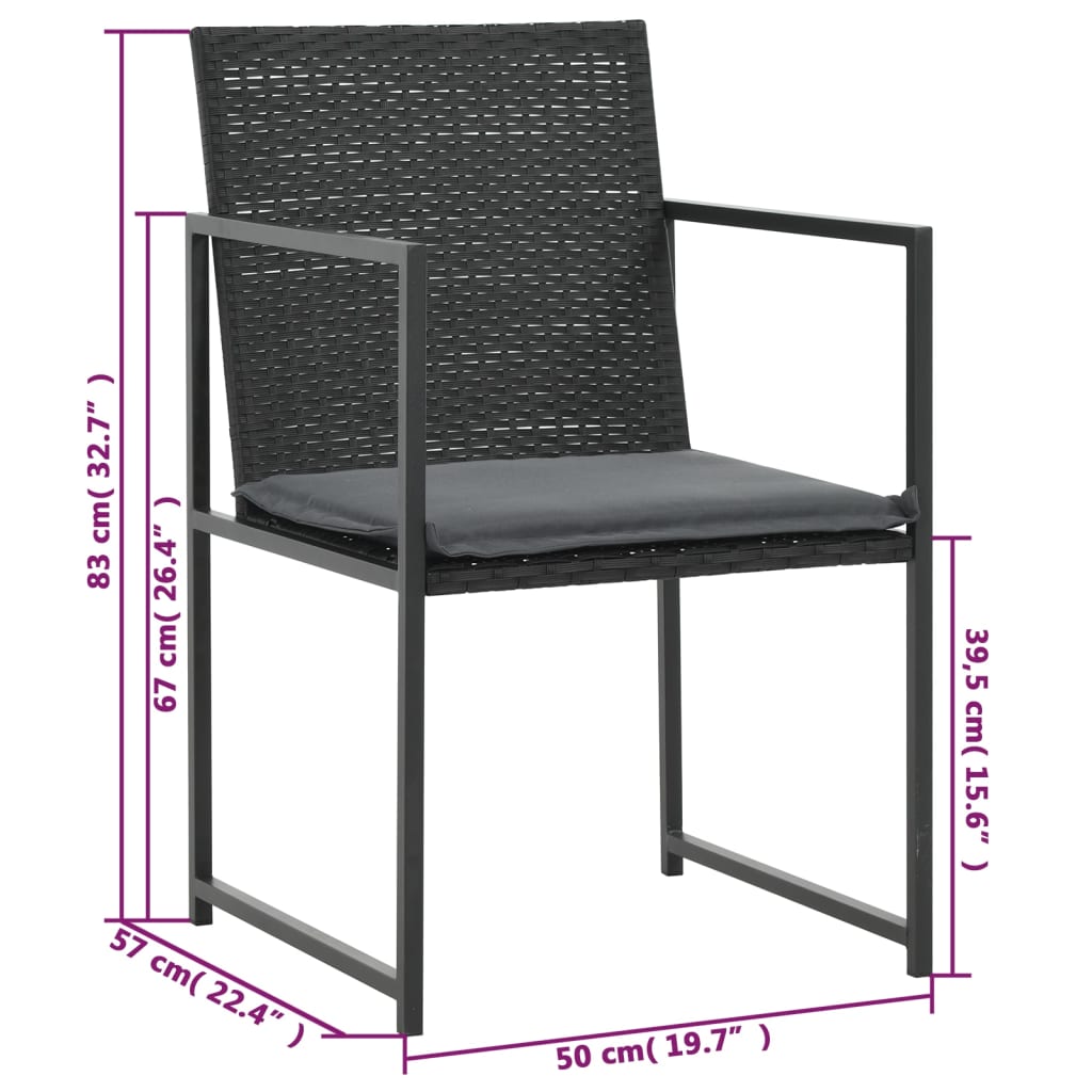 vidaXL 5-piece Garden Lounge Set with Cushions Poly Rattan Grey