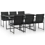 vidaXL 5-piece Garden Lounge Set with Cushions Poly Rattan Grey
