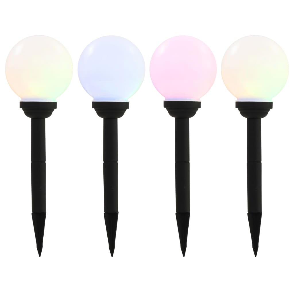 vidaXL Solar lights 8 pcs LED round 15 cm RGB