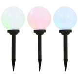 vidaXL Solarlampen 6 st LED rond 20 cm RGB