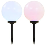 vidaXL Solarlampen 6 st LED rond 20 cm RGB
