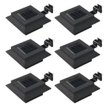 vidaXL Solar Lights 12 pcs LED Square 12 cm Black