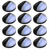 vidaXL Solar Wall Lights LED 24 pcs round black