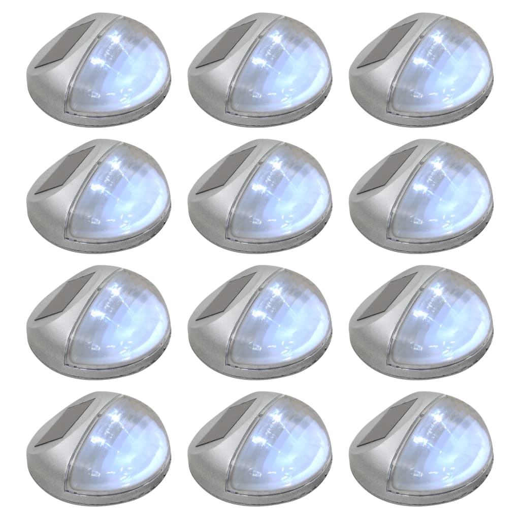 vidaXL Solar Wall Lights LED 24 pcs round black