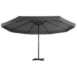 vidaXL Parasol Samos 500 cm aluminium wit