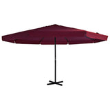 vidaXL Parasol Samos 500 cm aluminium wit