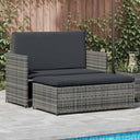 vidaXL Tuinbank poly rattan bruin
