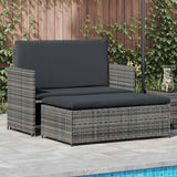 vidaXL Tuinbank poly rattan bruin