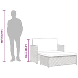 vidaXL Tuinbank poly rattan bruin