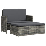 vidaXL Tuinbank poly rattan bruin