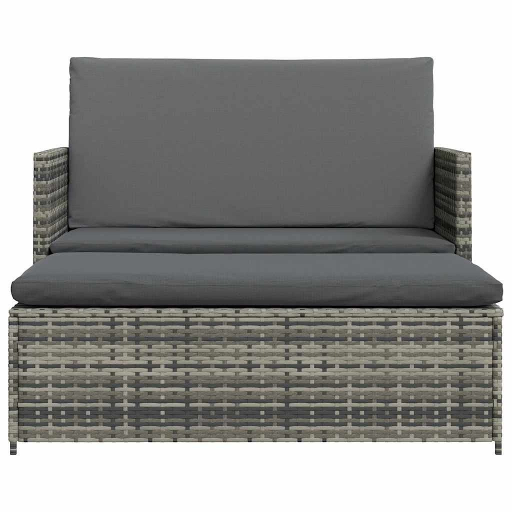 vidaXL Tuinbank poly rattan bruin