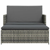 vidaXL Tuinbank poly rattan bruin
