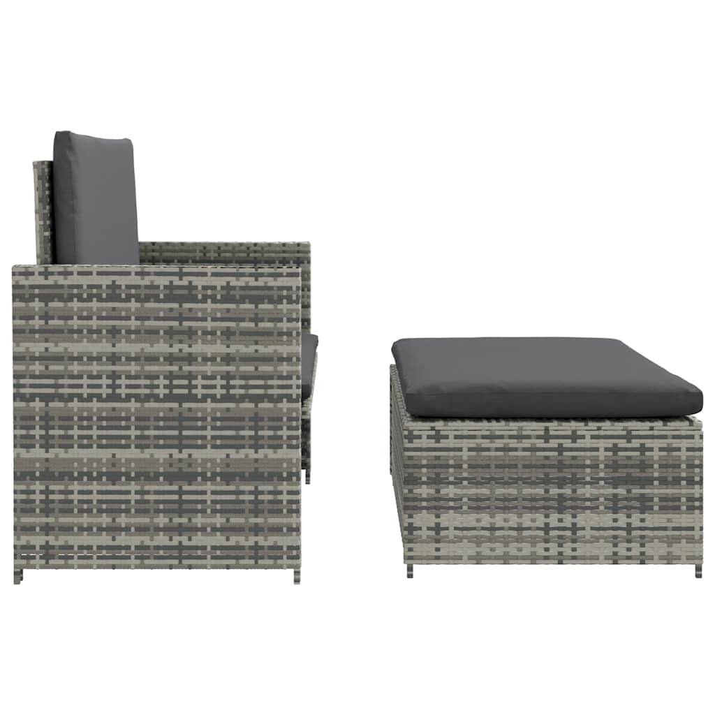 vidaXL Tuinbank poly rattan bruin