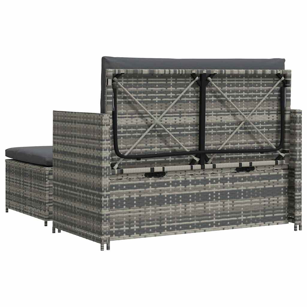 vidaXL Tuinbank poly rattan bruin