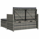 vidaXL Tuinbank poly rattan bruin