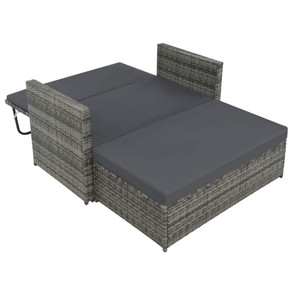 vidaXL Tuinbank poly rattan bruin