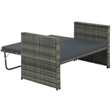 vidaXL Tuinbank poly rattan bruin