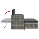 vidaXL Tuinbank poly rattan bruin