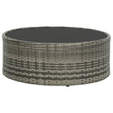 vidaXL 7-delige Loungeset met kussens poly rattan grijs