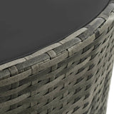vidaXL 7-delige Loungeset met kussens poly rattan grijs