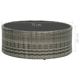 vidaXL 7-delige Loungeset met kussens poly rattan grijs