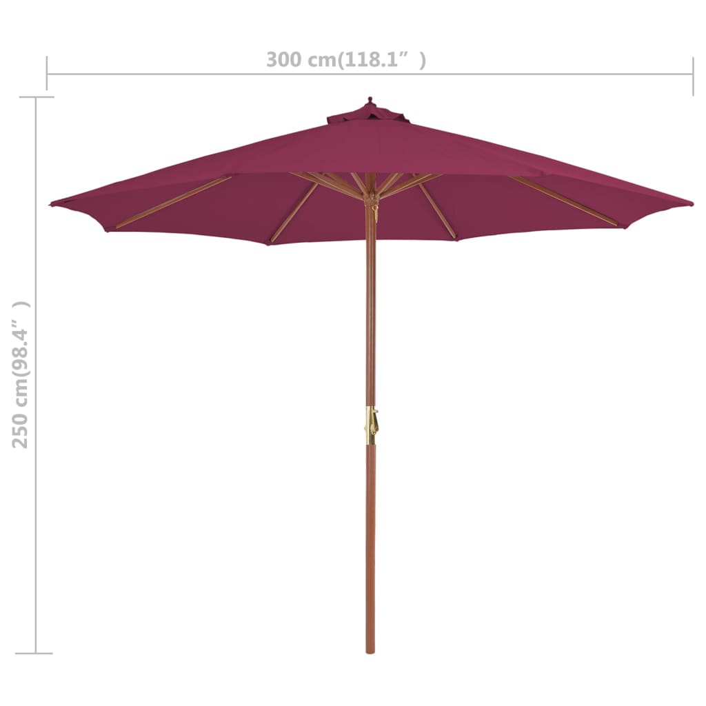 vidaXL Parasol 258 cm groen