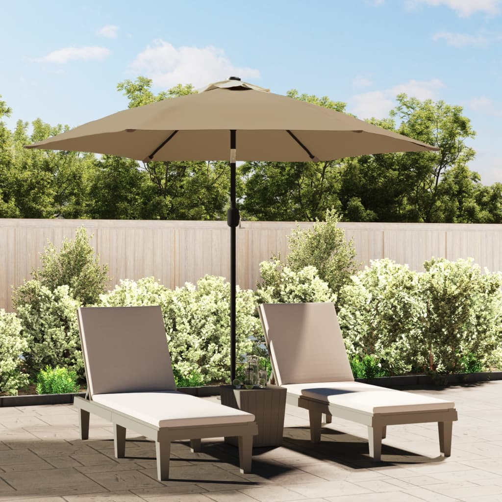 Parasol met stalen paal 3 m groen