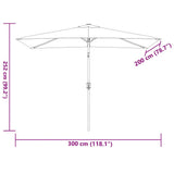 vidaXL Parasol rechthoekig 200x300 cm groen