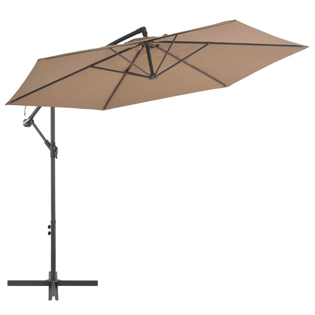vidaXL Zweefparasol met aluminium paal 300 cm bordeauxrood