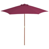 vidaXL Parasol met houten paal 270 cm zwart