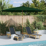 vidaXL Parasol met houten paal 350 cm zandwit