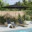 vidaXL Parasol met houten paal 350 cm zandwit
