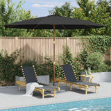 vidaXL Parasol met houten paal 350 cm zandwit
