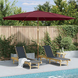 vidaXL Parasol met houten paal 350 cm zandwit