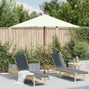 vidaXL Parasol met houten paal 150x200 cm zwart