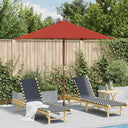 vidaXL Parasol met houten paal 150x200 cm zwart