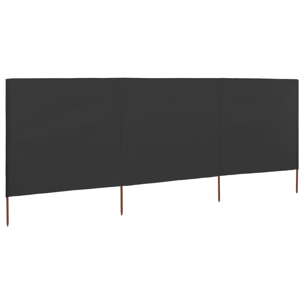 vidaXL Windscreen 3-panel 400x120 cm fabric green