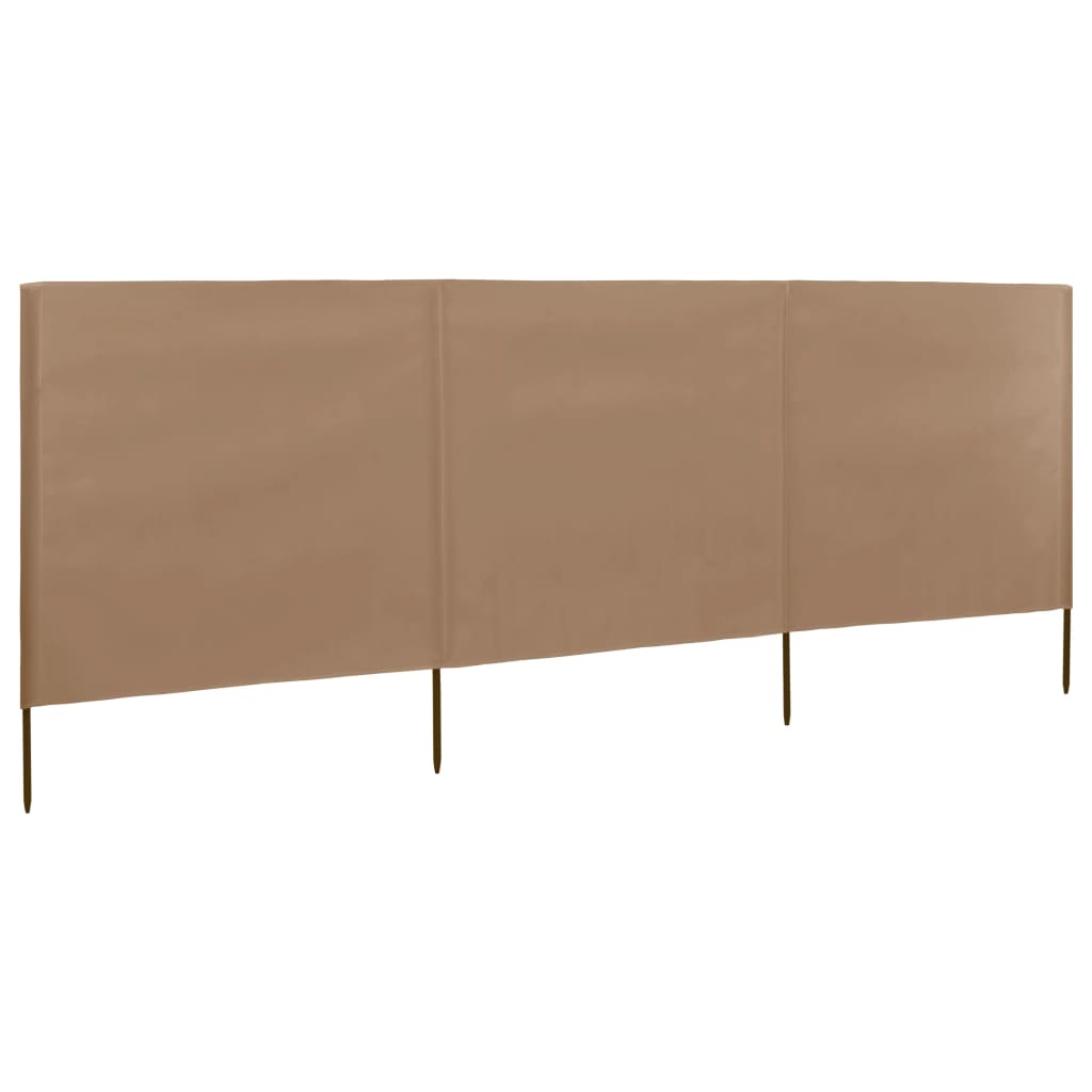 vidaXL Windscreen 3-panel 400x120 cm fabric green