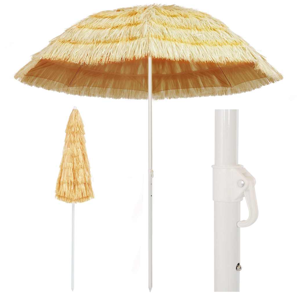 vidaXL Strandparasol Hawaï stijl 180 cm naturel