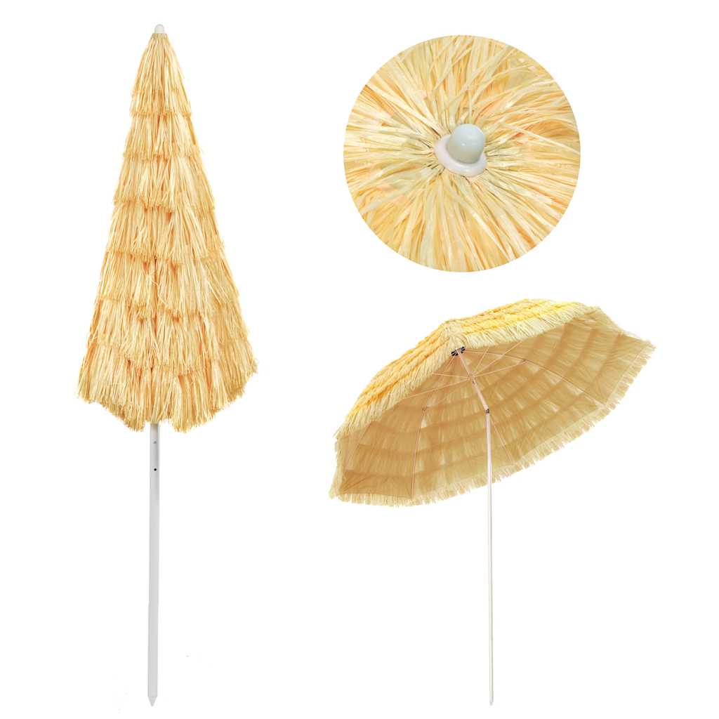 vidaXL Strandparasol Hawaï stijl 180 cm naturel