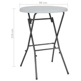 vidaXL Bartafel inklapbaar 80x110 cm HDPE wit