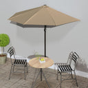 vidaXL Balkonparasol moitié avec paal en aluminium 270x144x222 cm terre cuite