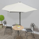 vidaXL Balkonparasol half met aluminium paal 270x144x222 cm terracotta
