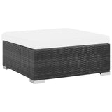 vidaXL 6-piece Lounge Set with Cushions Poly Rattan Black